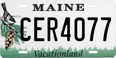 ME license plate CER4077