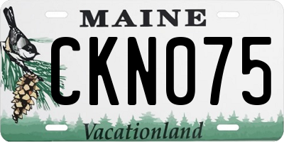 ME license plate CKN075