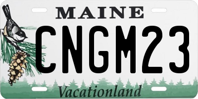 ME license plate CNGM23