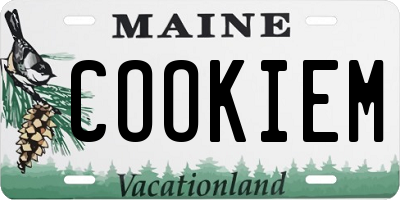 ME license plate COOKIEM