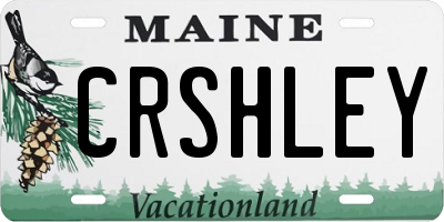 ME license plate CRSHLEY