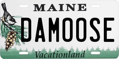 ME license plate DAMOOSE