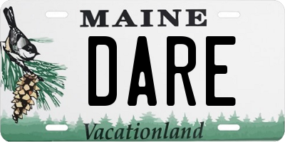 ME license plate DARE