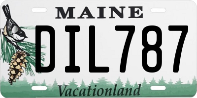 ME license plate DIL787