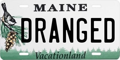 ME license plate DRANGED