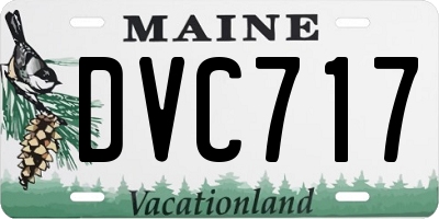 ME license plate DVC717