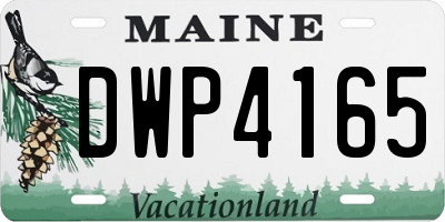 ME license plate DWP4165