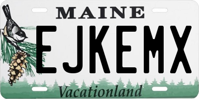 ME license plate EJKEMX