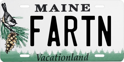 ME license plate FARTN