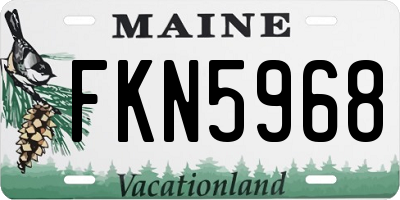 ME license plate FKN5968