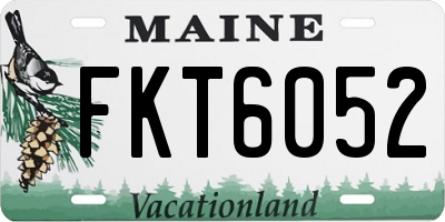 ME license plate FKT6052