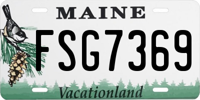 ME license plate FSG7369