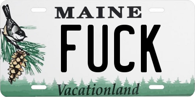 ME license plate FUCK