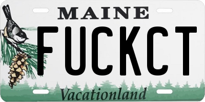 ME license plate FUCKCT