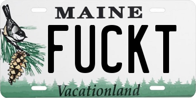 ME license plate FUCKT