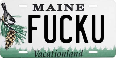 ME license plate FUCKU