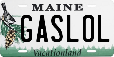 ME license plate GASLOL