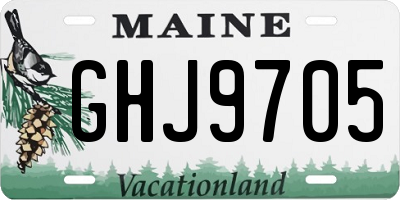 ME license plate GHJ9705