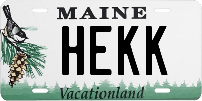 ME license plate HEKK