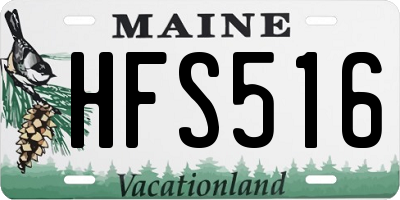 ME license plate HFS516