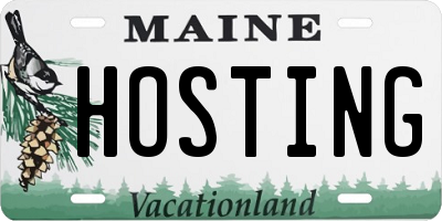 ME license plate HOSTING