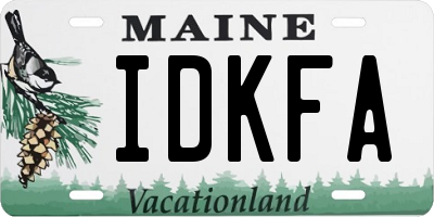 ME license plate IDKFA