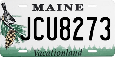 ME license plate JCU8273