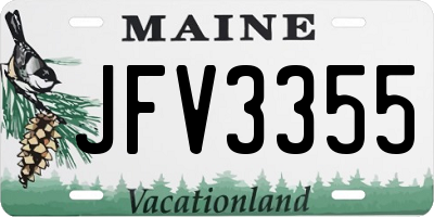 ME license plate JFV3355