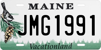 ME license plate JMG1991