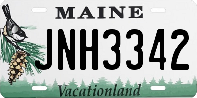 ME license plate JNH3342