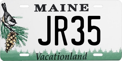 ME license plate JR35