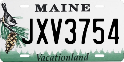 ME license plate JXV3754