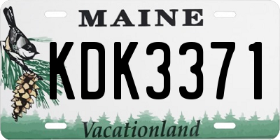 ME license plate KDK3371