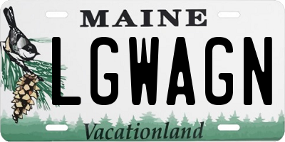 ME license plate LGWAGN