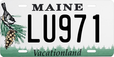 ME license plate LU971