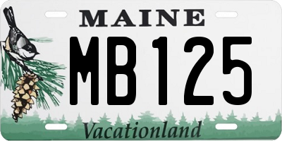 ME license plate MB125