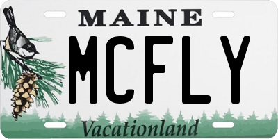 ME license plate MCFLY