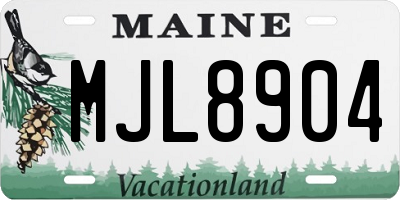 ME license plate MJL8904