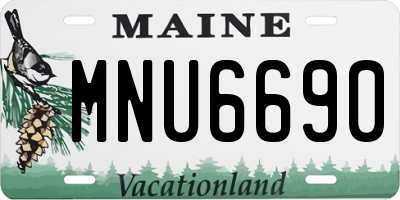 ME license plate MNU6690