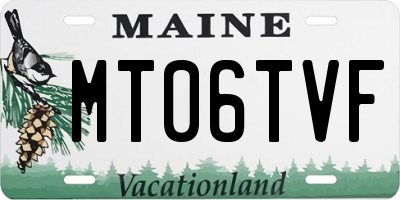 ME license plate MT06TVF