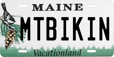 ME license plate MTBIKIN