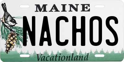 ME license plate NACHOS