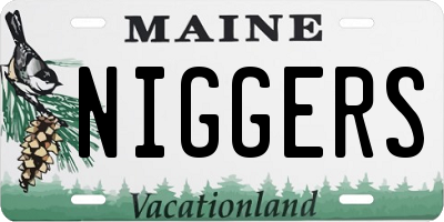 ME license plate NIGGERS