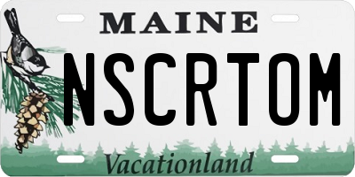 ME license plate NSCRTOM