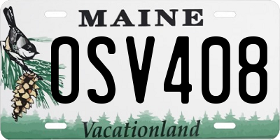 ME license plate OSV408