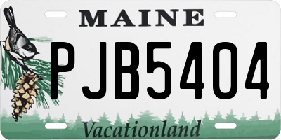 ME license plate PJB5404