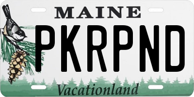 ME license plate PKRPND