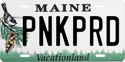ME license plate PNKPRD