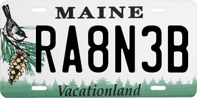 ME license plate RA8N3B