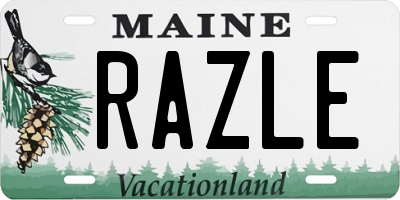 ME license plate RAZLE